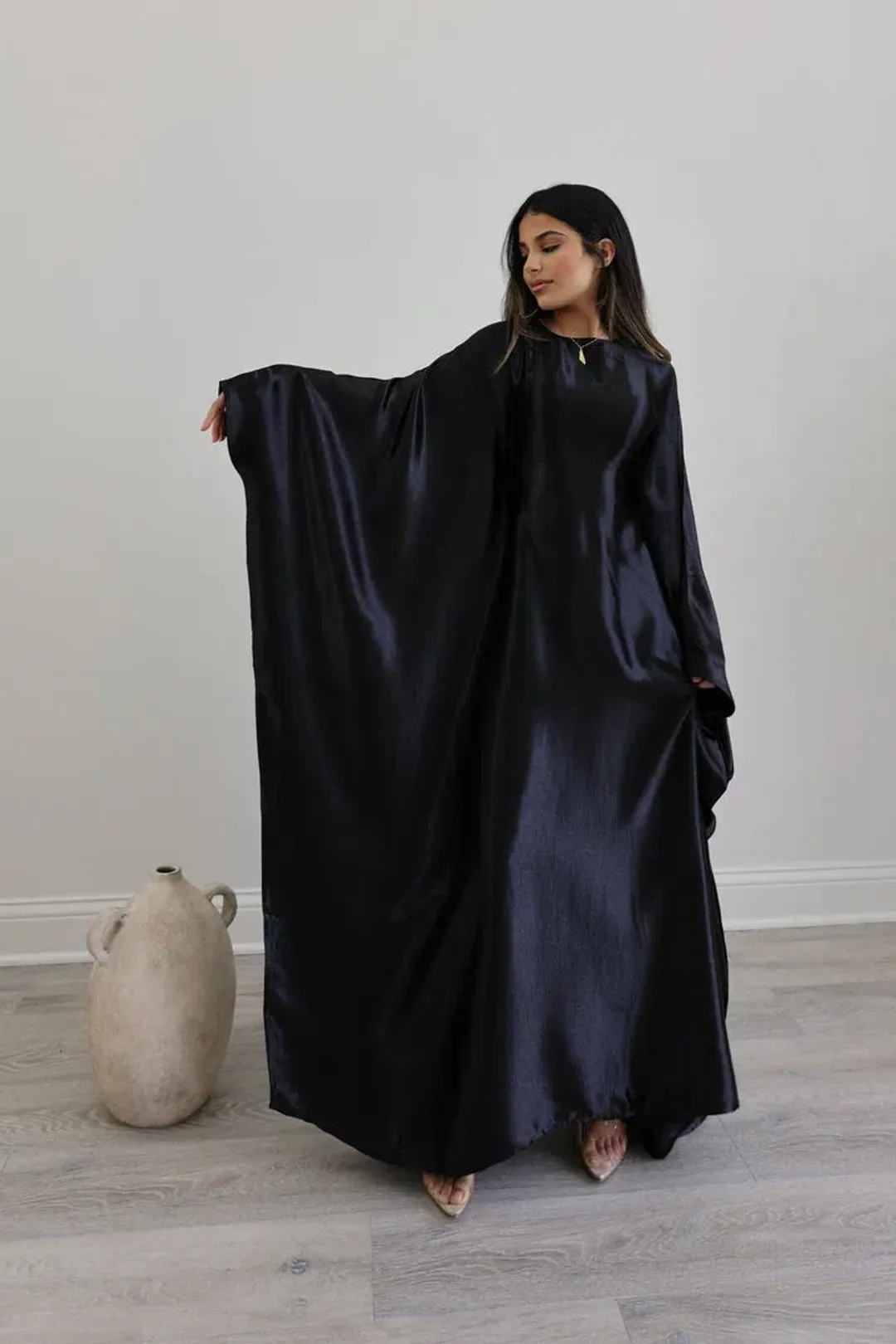 Glow Modesty Zarah Butterfly Black Maxi Dress for rent on The Volte - main image