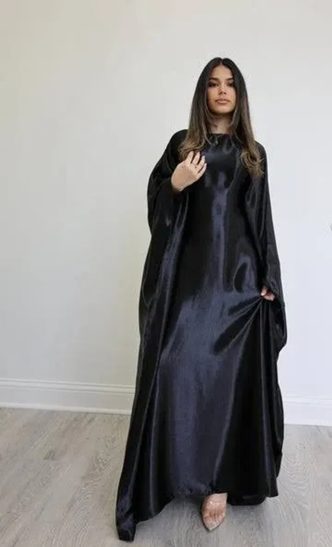 Glow Modesty Zarah Butterfly Black Maxi Dress for rent on The Volte - main image
