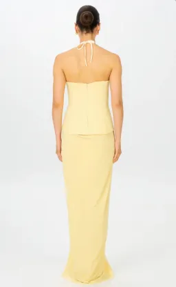 Jefrei Sei - Landon Maxi Dress in Canary Size S for rent on The Volte - image 3