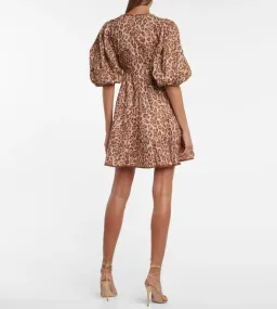 ZIMMERMANN CONCERT DAY MINI DRESS PINK ANIMAL PRINT SIZE O/AU 8 for rent on The Volte - image 2