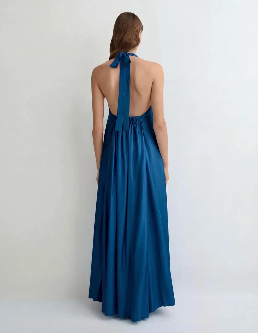 Bondi Born Marfa Silk Halter Maxi Dress Tropico Size 3 for rent on The Volte - main image