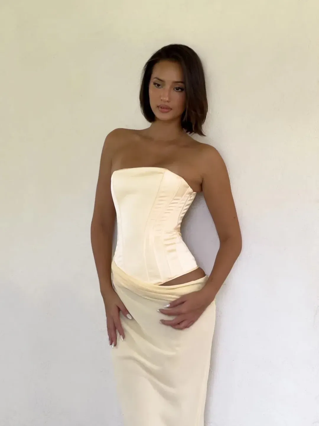 Cherie Attire Clara Maxi Dress Yellow Size 8 for rent on The Volte - main image