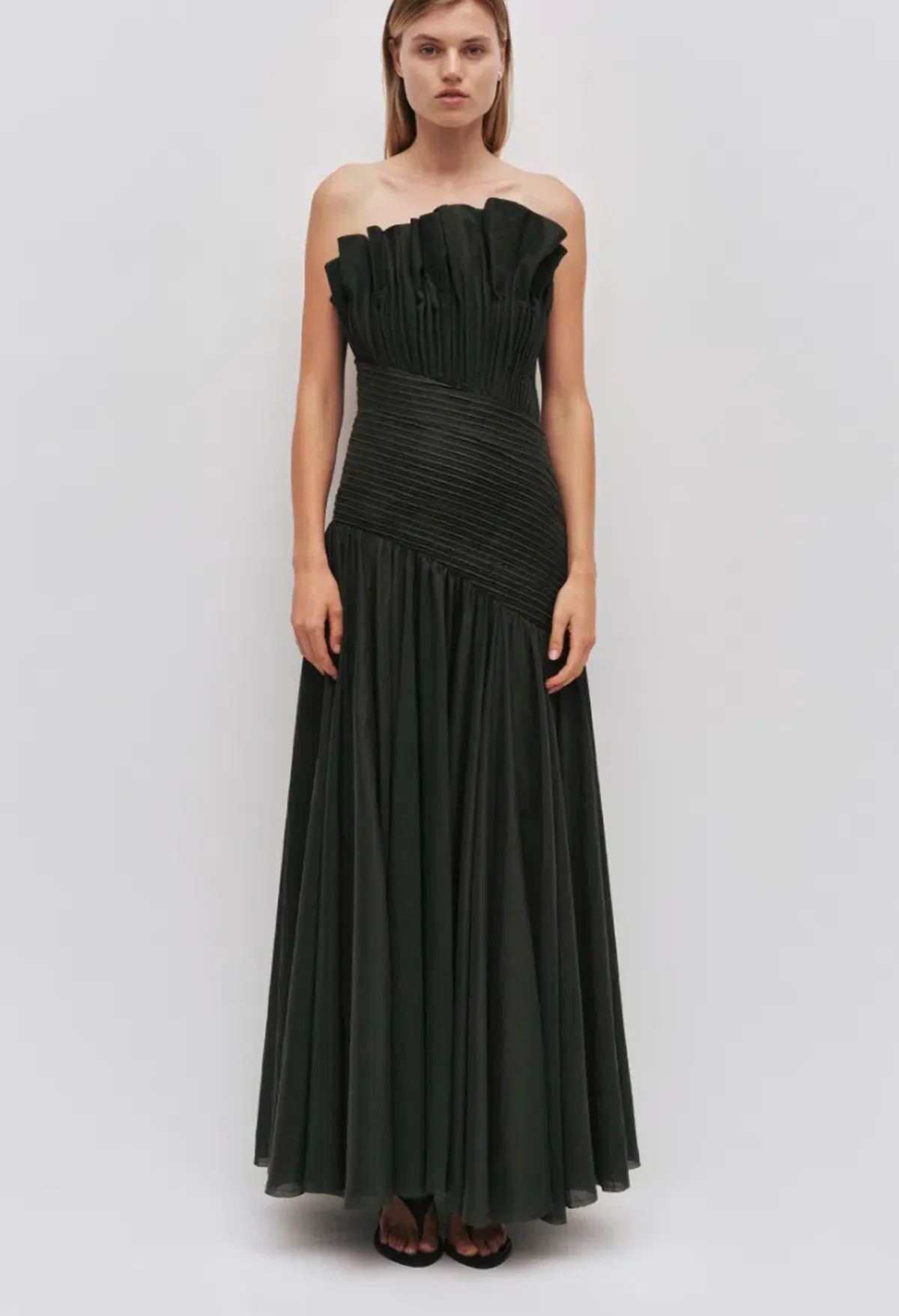 AJE Aquiline Gown (hunter green)  for rent on The Volte - main image