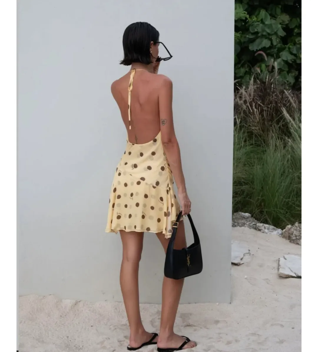 Benni Harlow Halter Mini Dress in Butterspot Size AU6 for rent on The Volte - main image