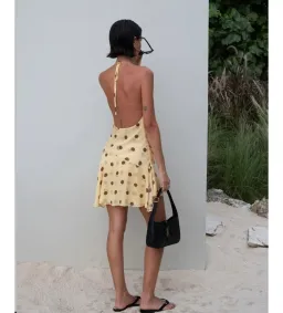 Benni Harlow Halter Mini Dress in Butterspot Size AU10 for rent on The Volte - image 3