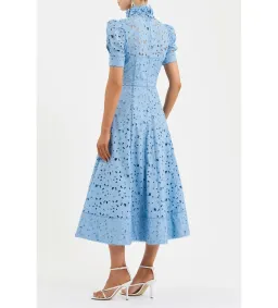 Rebecca Vallance Kitsu Short Sleeve Midi Dress Bluelight Size AU 12 for rent on The Volte - image 3