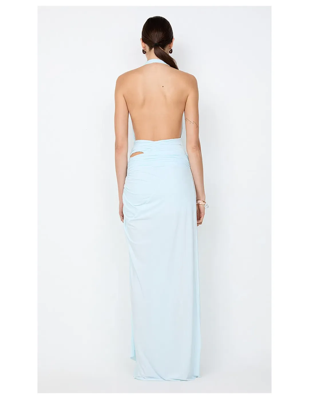 Bec & Bridge Clementine Twist Maxi Dress in Arctic Blue Size AU 12 for rent on The Volte - main image