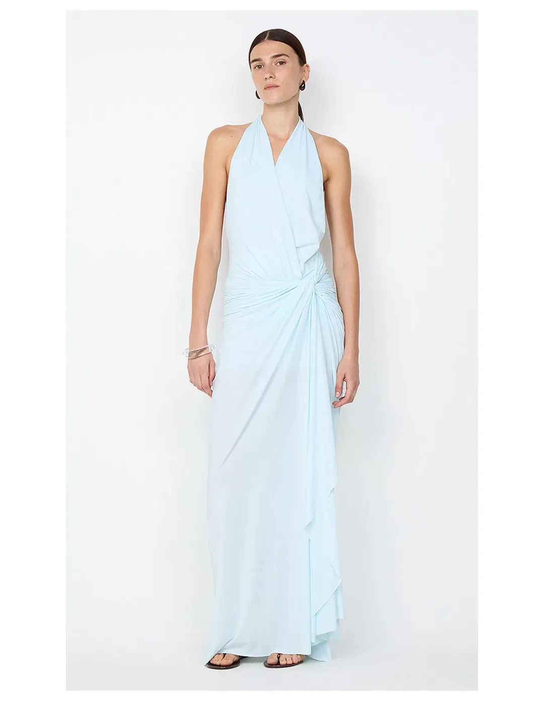 Bec & Bridge Clementine Twist Maxi Dress in Arctic Blue Size AU 8 for rent on The Volte - main image