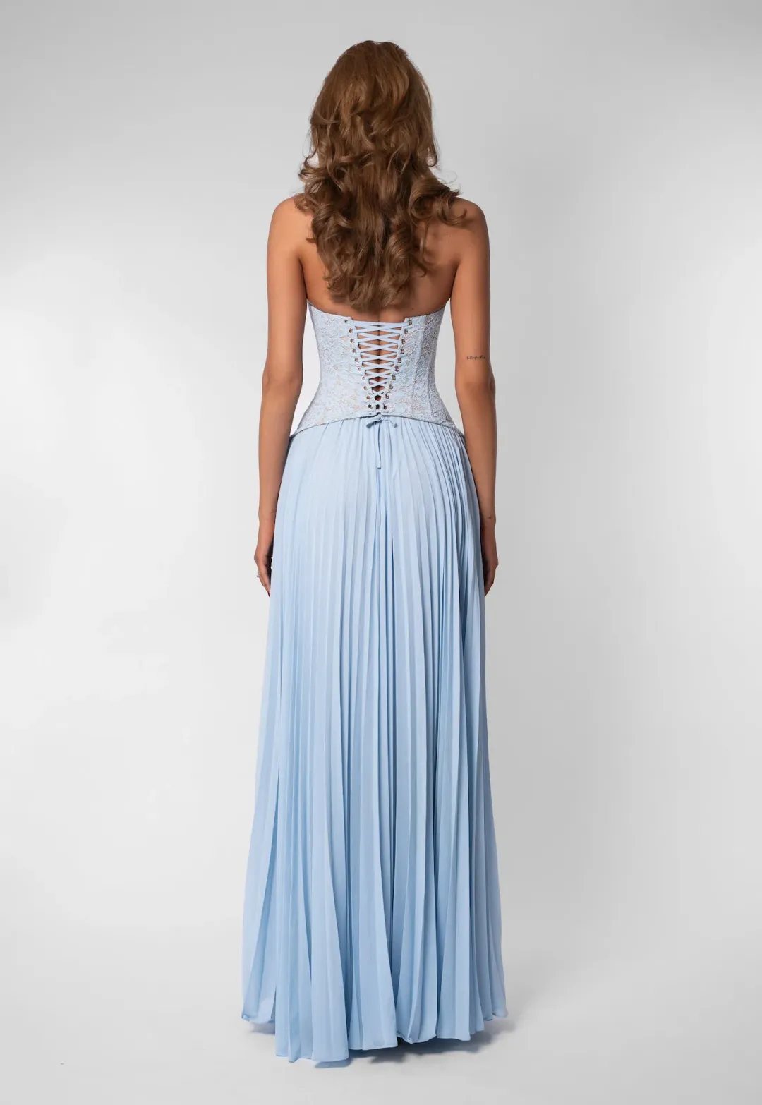 Fenity Gaia Halter Maxi Dress in Blue Size XS / AU 6 for rent on The Volte - main image