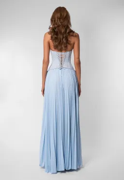 Fenity Gaia Halter Maxi Dress in Blue Size XS / AU 6 for rent on The Volte - image 3