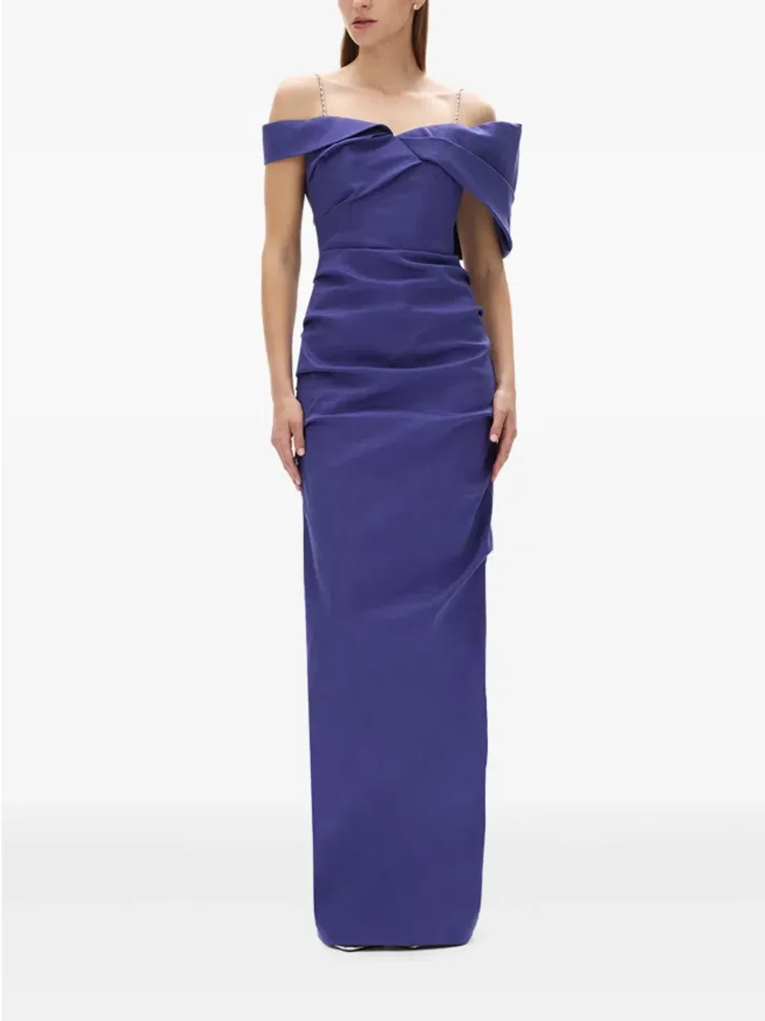 Rachel Gilbert Dahli off-shoulder ruched dress 8 for rent on The Volte - main image
