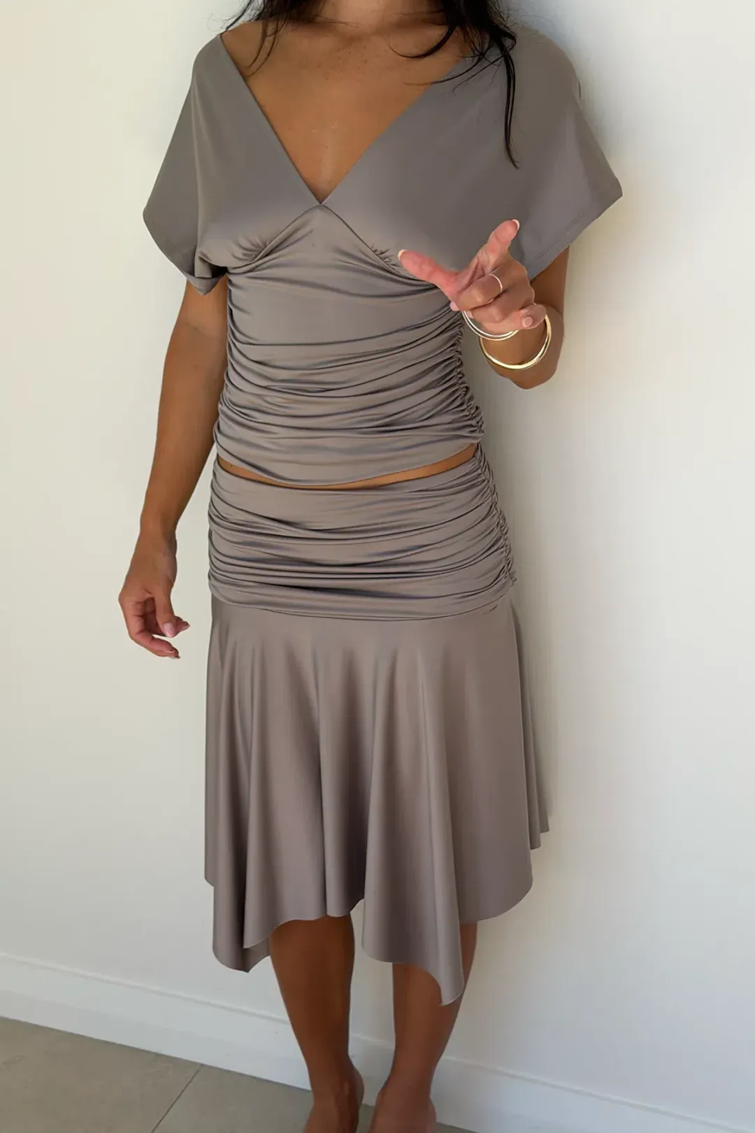 Hntr the Label Andi Set in Slate size XS for rent on The Volte - main image