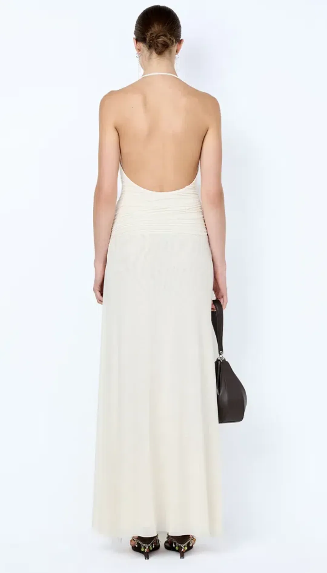 Bec & Bridge BRENNA PINTUCK MAXI DRESS Snow Size 10 for rent on The Volte - main image