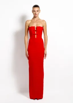 Effie Kats Addison Gown - Cherry Red Size XS for rent on The Volte - image 1