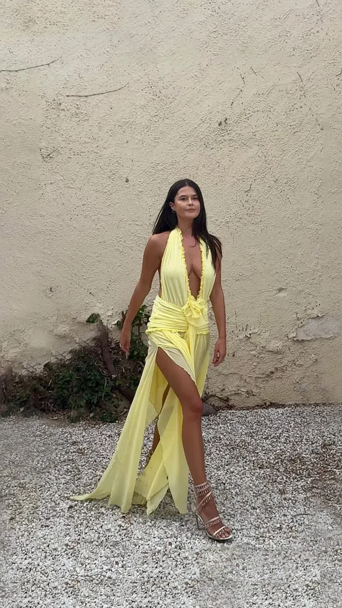 DZO  Morena Dress in Petal Yellow - Size Small for rent on The Volte - main image