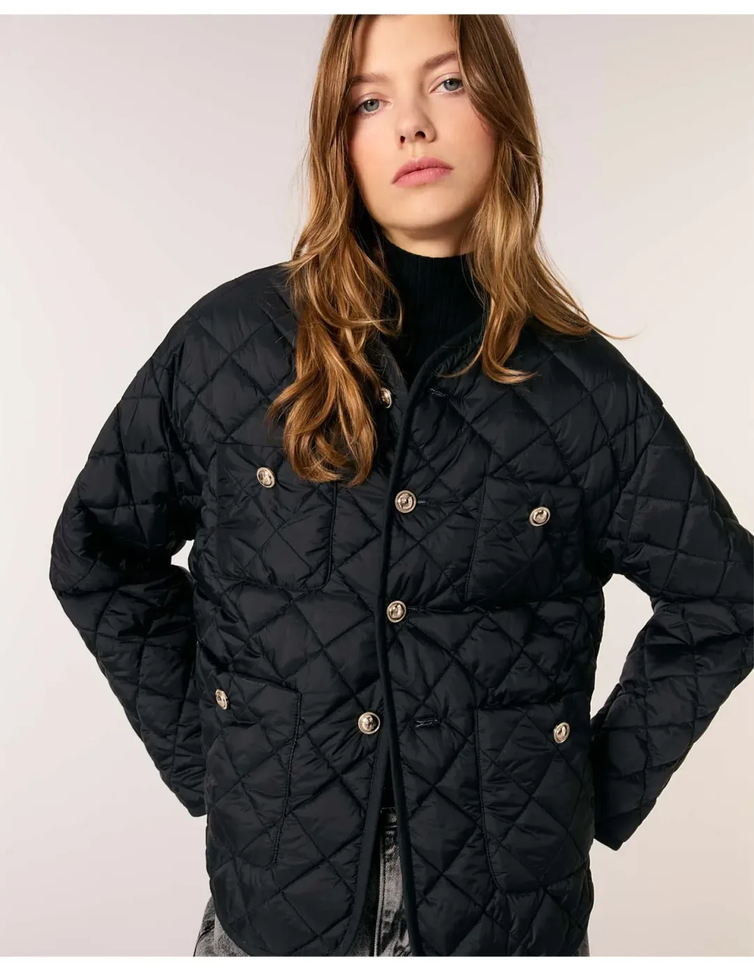 Maje Gipada Coat Black Size 36 EU for rent on The Volte - main image