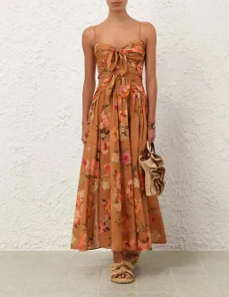 Zimmermann Mahon Tie Front Midi Dress - size 1 for rent on The Volte - image 4