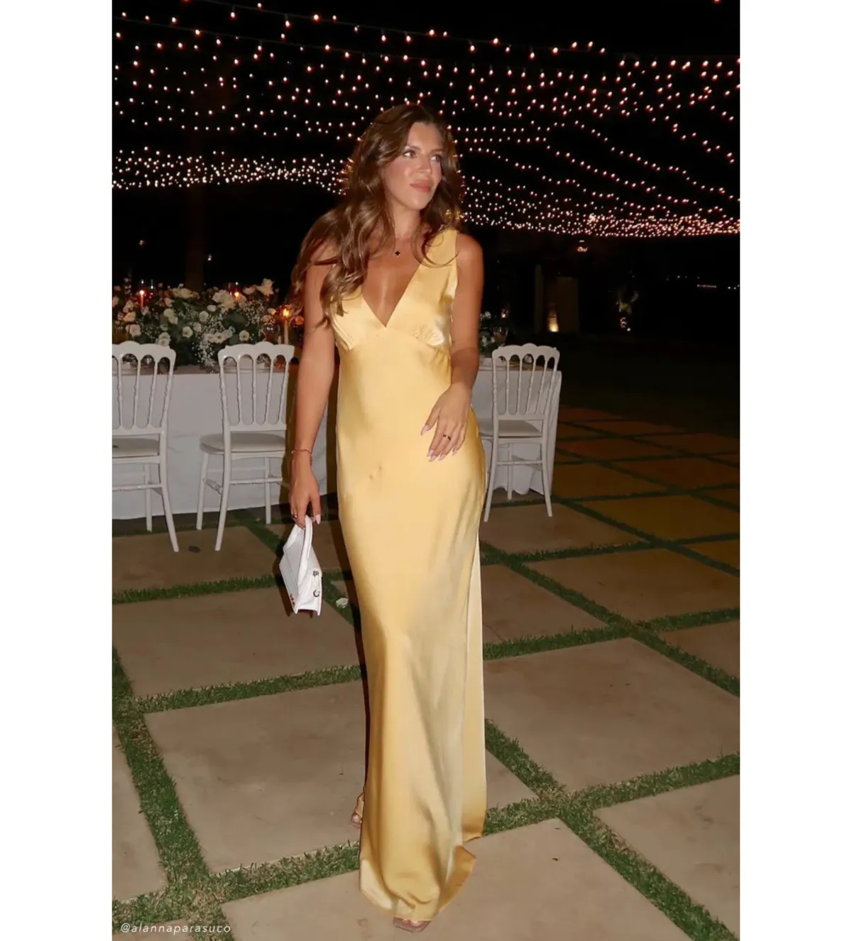 Meshki Nadia Satin Maxi Dress in Lemon Size S/AU8 for rent on The Volte - main image