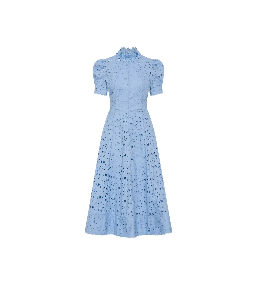 Rebecca Vallance Kitsu Short Sleeve Midi Dress Bluelight Size AU 10 for rent on The Volte - main image