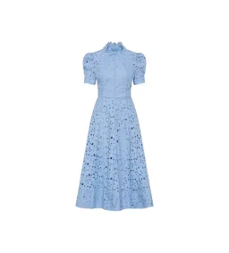 Rebecca Vallance Kitsu Short Sleeve Midi Dress Bluelight Size AU 10 for rent on The Volte - image 4