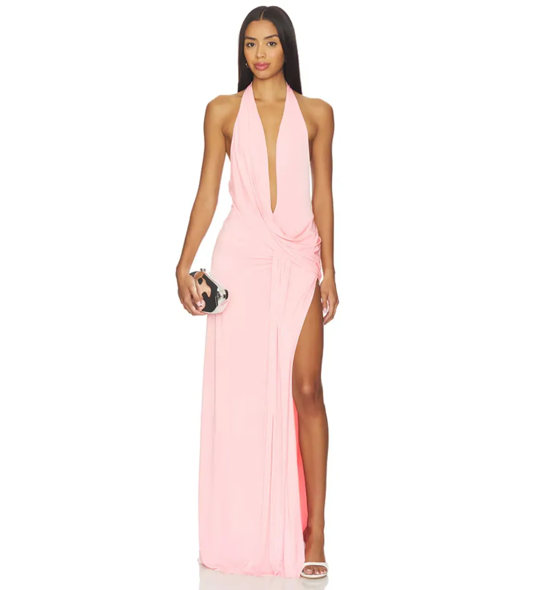 Natalie Rolt Winona Gown in Blossom Pink Size 0/AU6 for rent on The Volte - main image