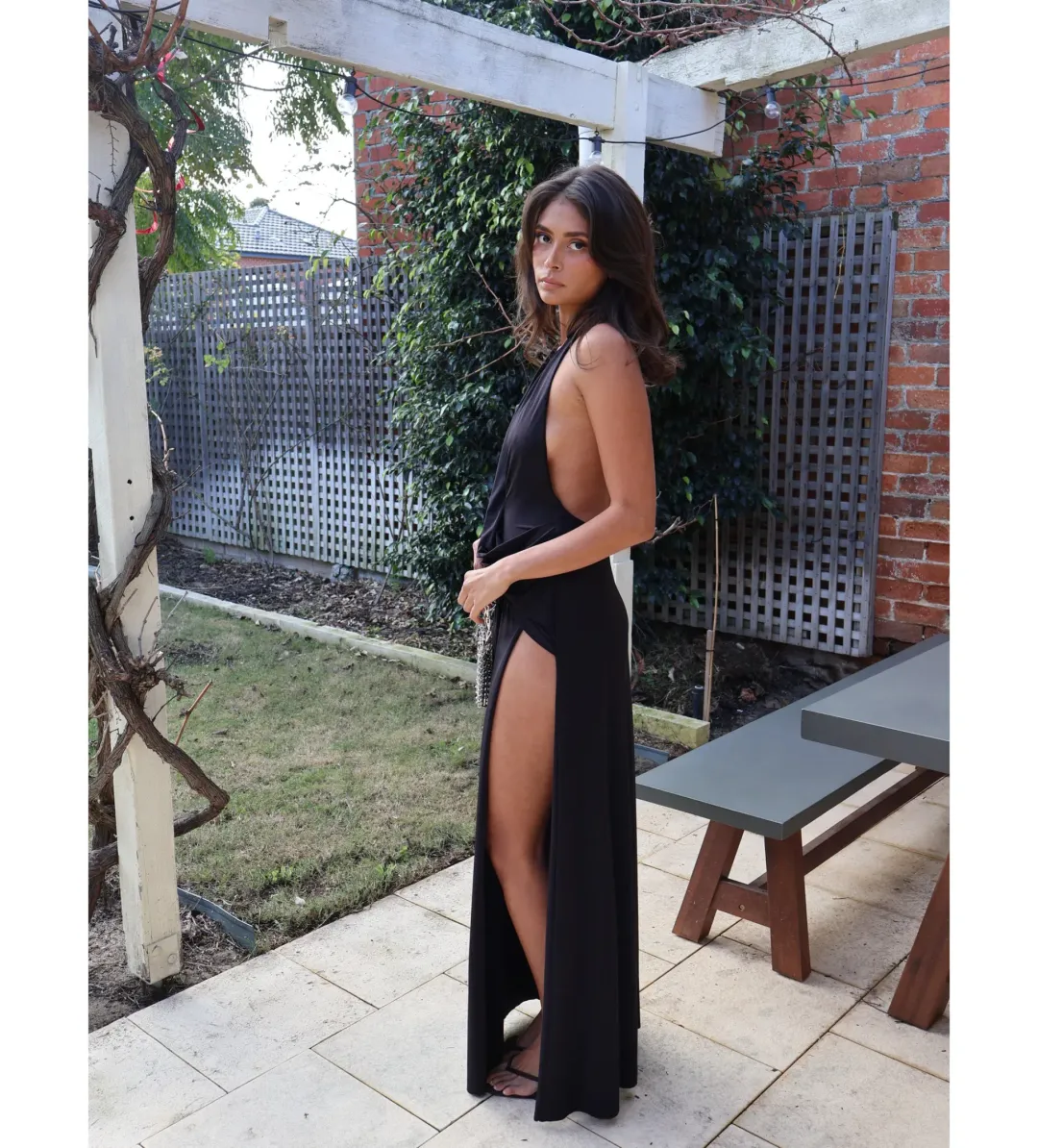 Natalie Rolt Winona Gown in Black Size 0/AU6 for rent on The Volte - main image