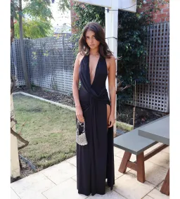 Natalie Rolt Winona Gown in Black Size 2/AU10 for rent on The Volte - image 1