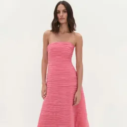 AJE Soundscape Maxi Dress In Guava Pink Size 12 for rent on The Volte - image 4