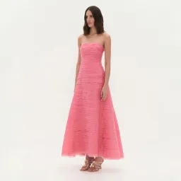 AJE Soundscape Maxi Dress In Guava Pink Size 12 for rent on The Volte - image 2