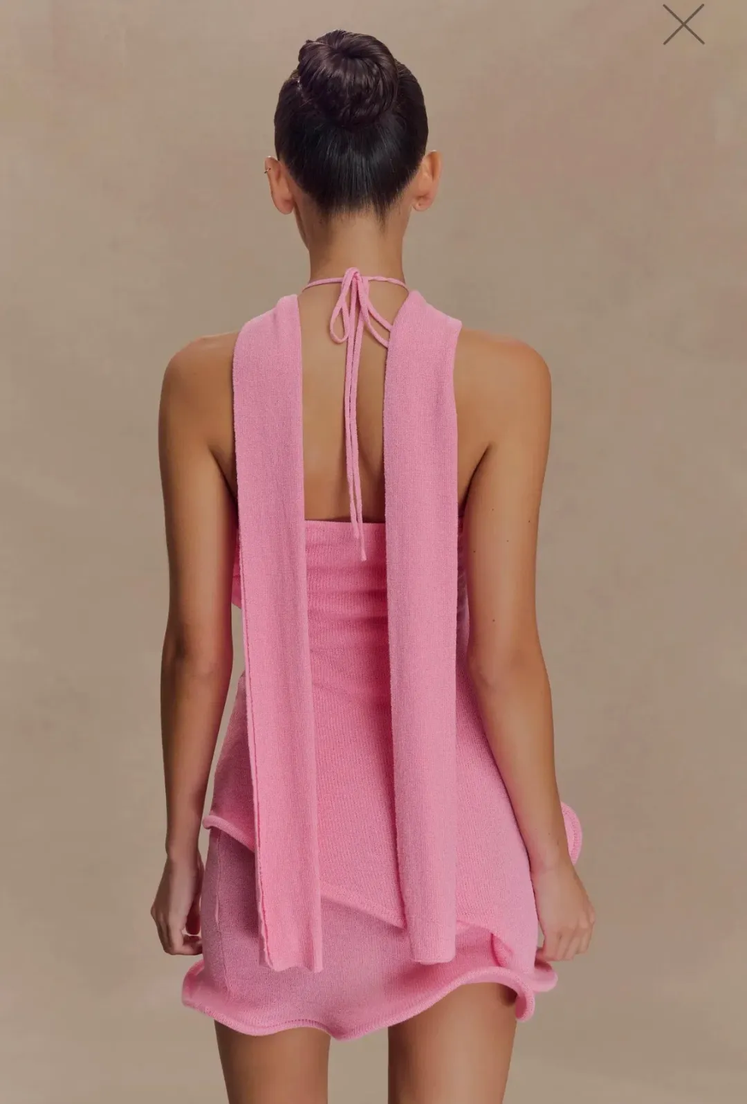 Meshki - Caprice Halter Knit Mini Dress for rent on The Volte - main image