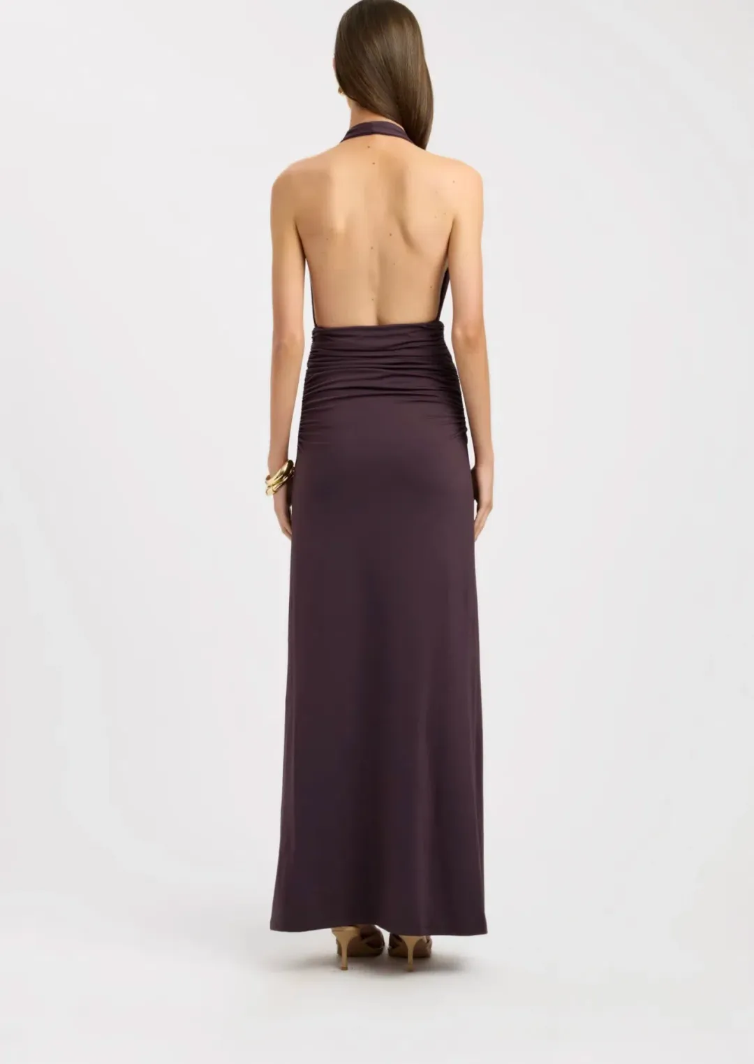 Kookai Elari Maxi Dress Cocoa US2 AU6 for rent on The Volte - main image