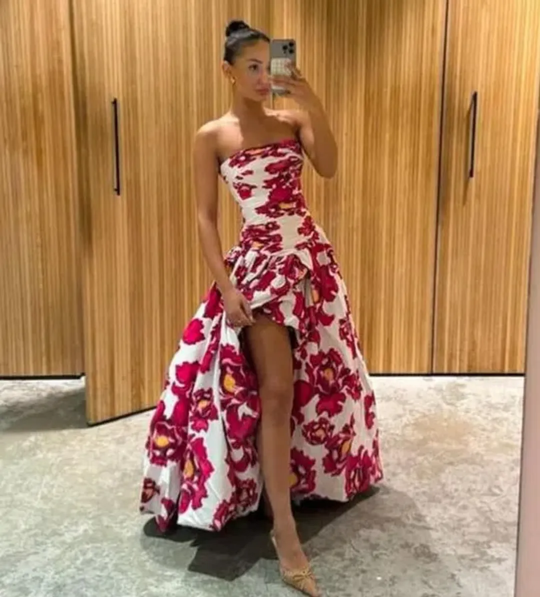 Aje Behold Maxi Dress Boldly Blooming Pink Floral Size 10 for rent on The Volte - main image