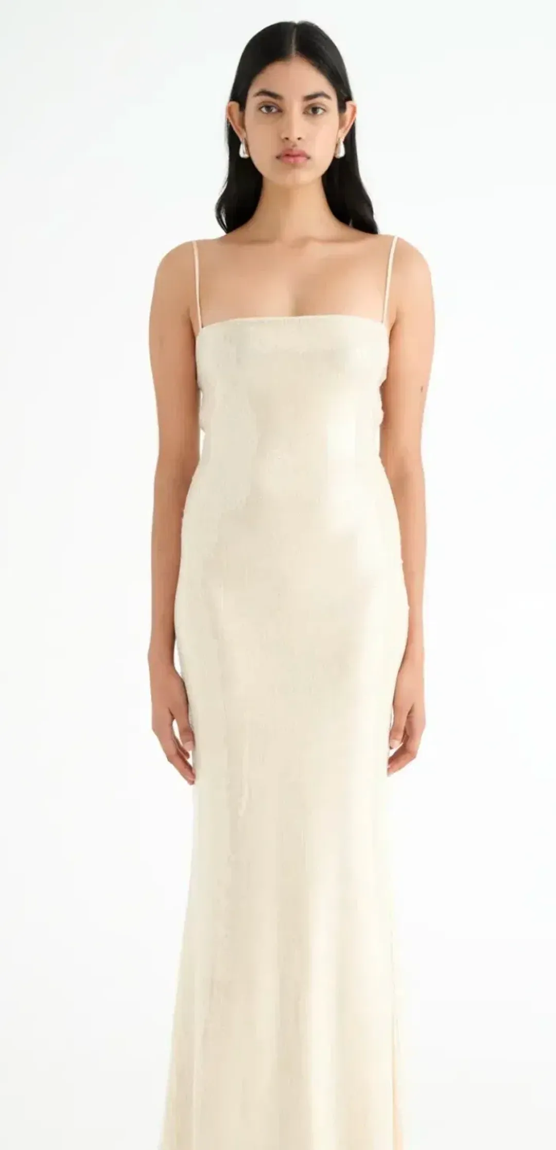 BENNI | JULIANO SEQUIN SLIP DRESS | LIGHT TOFFEE | SIZE 8 (S) for rent on The Volte - main image