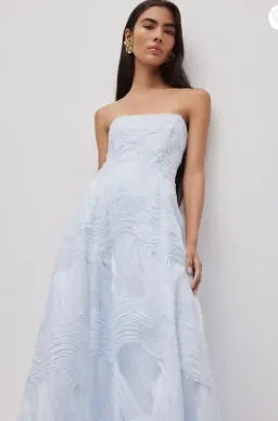 Aje Wave Gown in Pastel Blue Size 10 for rent on The Volte - image 3