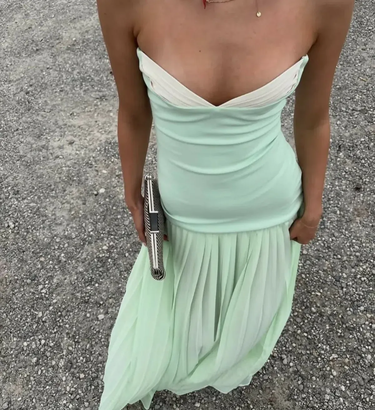 She Is Olla Nicolette dress green size 8 for rent on The Volte - main image