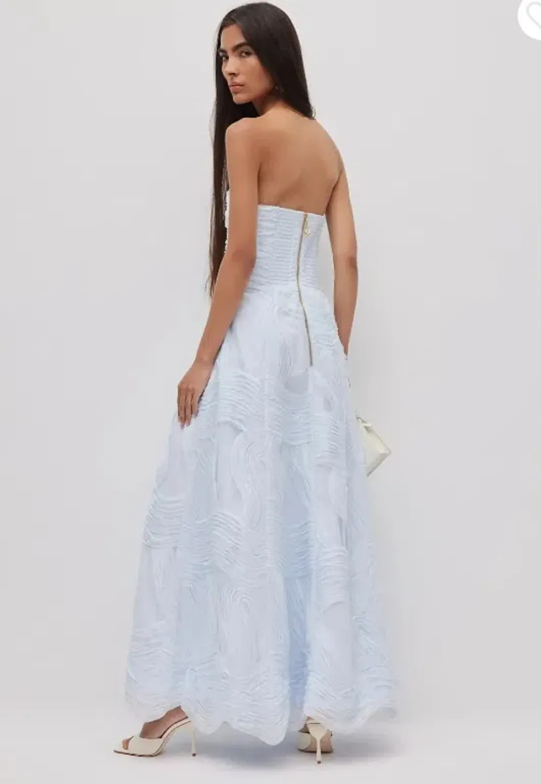 Aje Wave Gown in Pastel Blue Size 14 for rent on The Volte - main image