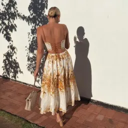 Zimmermann Aliane Scallop Midi Dress Size 2 / 12 AU for rent on The Volte - image 4