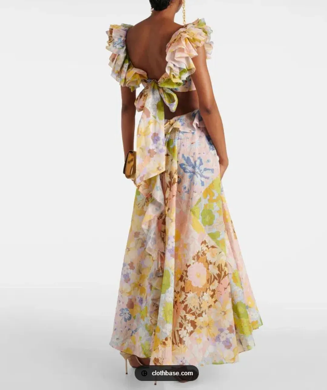 ZIMMERMANN POP RUFFLE SLEEVE MAXI for rent on The Volte - main image