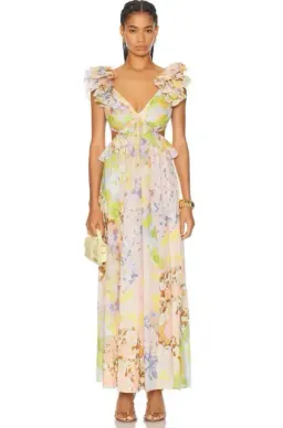 ZIMMERMANN POP RUFFLE SLEEVE MAXI for rent on The Volte - image 1