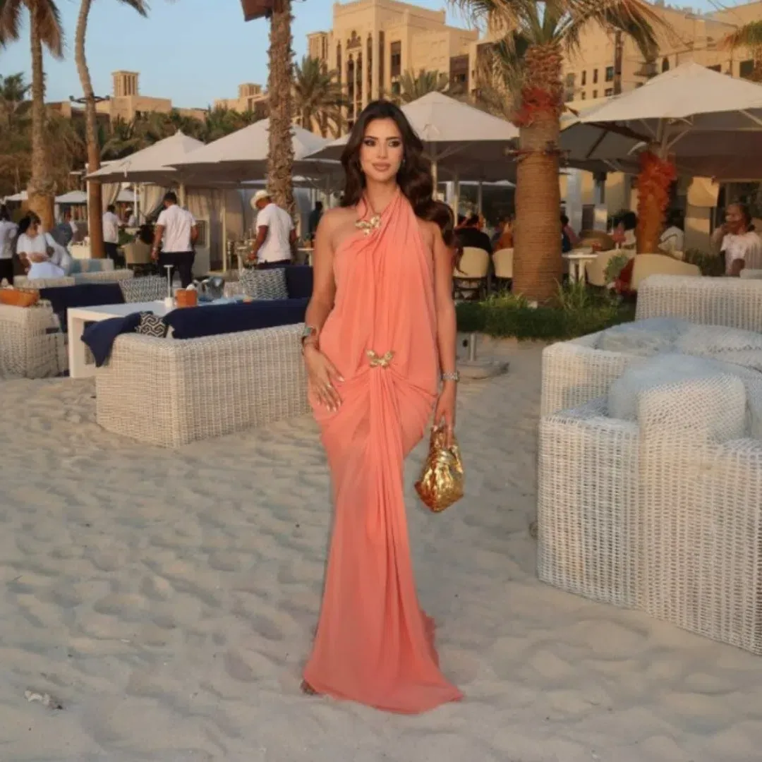 Abyss By Abby DEBUT Maxi In Orange Size Medium for rent on The Volte - main image