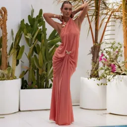 Abyss By Abby DEBUT Maxi In Orange Size Medium for rent on The Volte - image 3