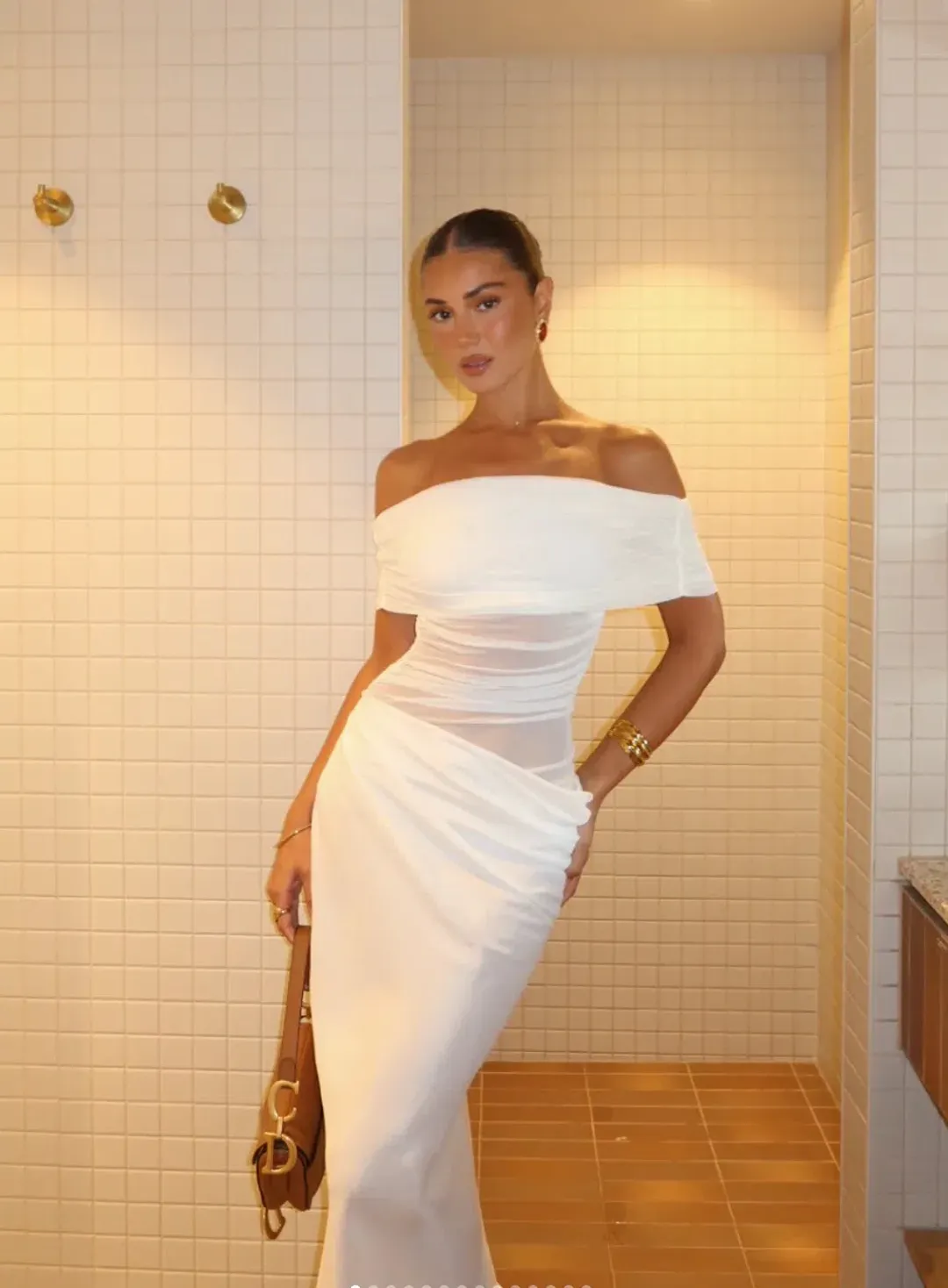 Benni Nico Off Shoulder Maxi for rent on The Volte - main image