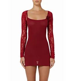 Bamba Swim Romanza Dress and Cardigan Set Rosso Size XS/AU 6 for rent on The Volte - image 5