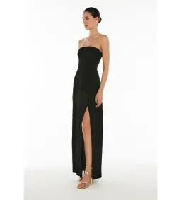 Manning Cartell Double Time Pleat Strapless Dress in Black Size AU8 for rent on The Volte - image 2