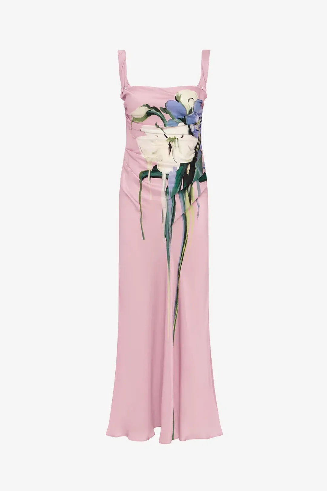 Leo Lin Valentina  Maxi Dress Bouquet Print in Pastel Pink Size 8 for rent on The Volte - main image