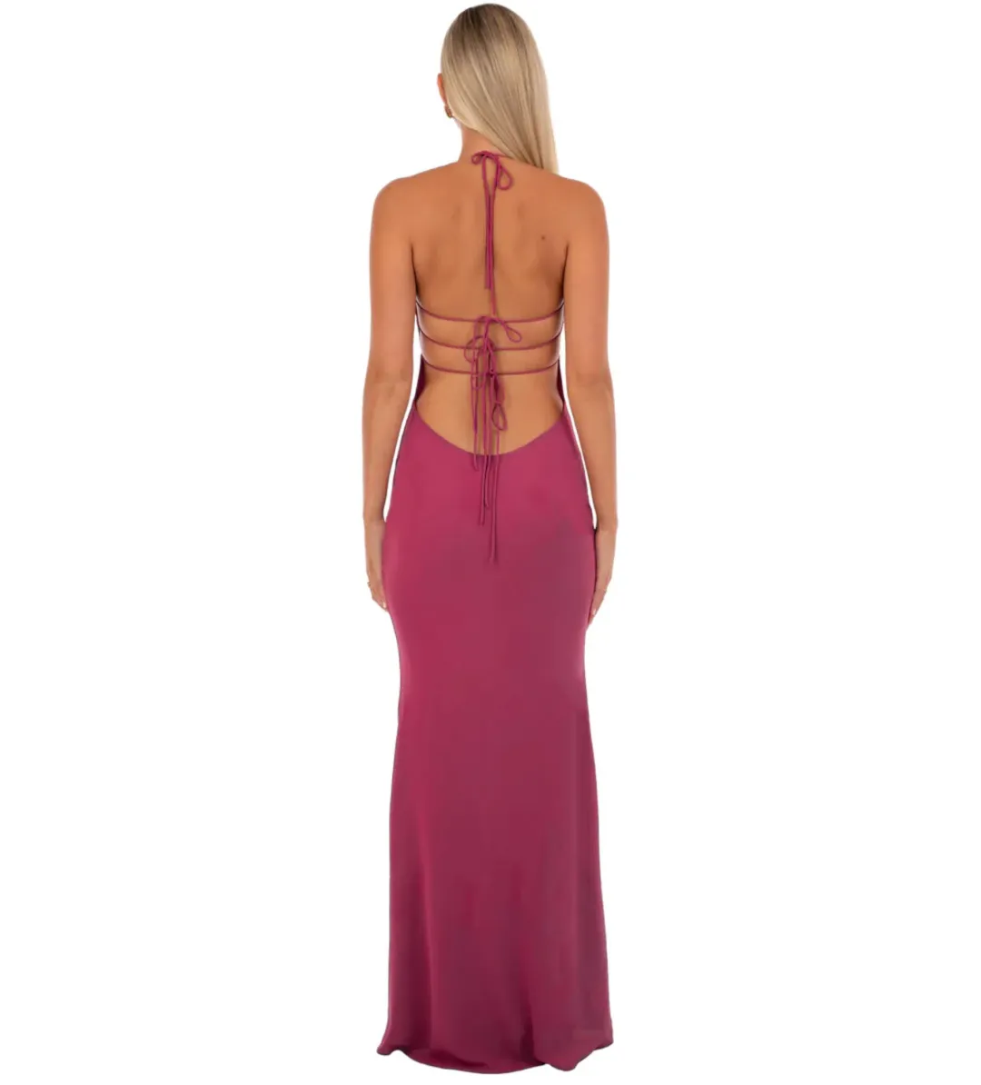 I Am Delilah Delilah Maxi Dress in Wine Size XS/AU6 for rent on The Volte - main image
