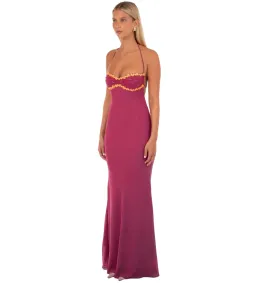 I Am Delilah Delilah Maxi Dress in Wine Size XS/AU6 for rent on The Volte - image 2