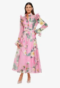 Leo Lin Katrina Butterfly Sleeve Pink Floral size 10 for rent on The Volte - image 2