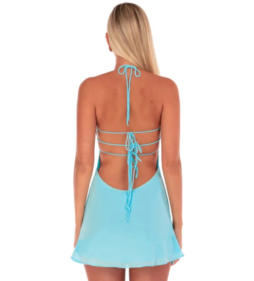 I Am Delilah Delilah Mini Dress in Sapphire Size XS/AU6 for rent on The Volte - main image