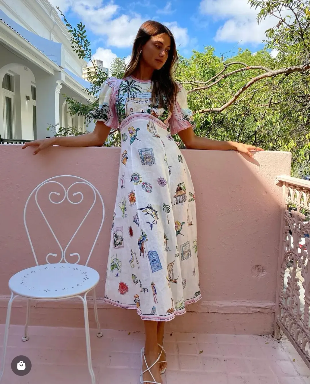 Alemais Sunset Midi Dress Size AU 12 for rent on The Volte - main image